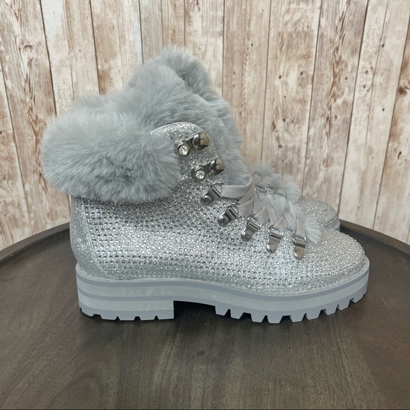 Jessica Simpson Norina Fashion Boot (Silver Fine Glitter) Size 6 Women - Picture 4 of 17